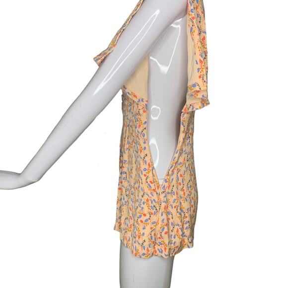 Free People Meet Virginia Romper V-Neck Size 2 Pockets Floral Print - Picture 13 of 15